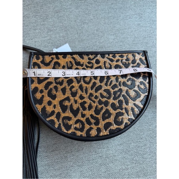 Poolside Bags Leopard Print Raffia Clutch New - Picture 10 of 11